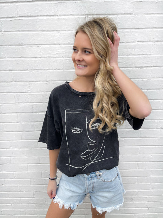 Charcoal Abstract Tshirt